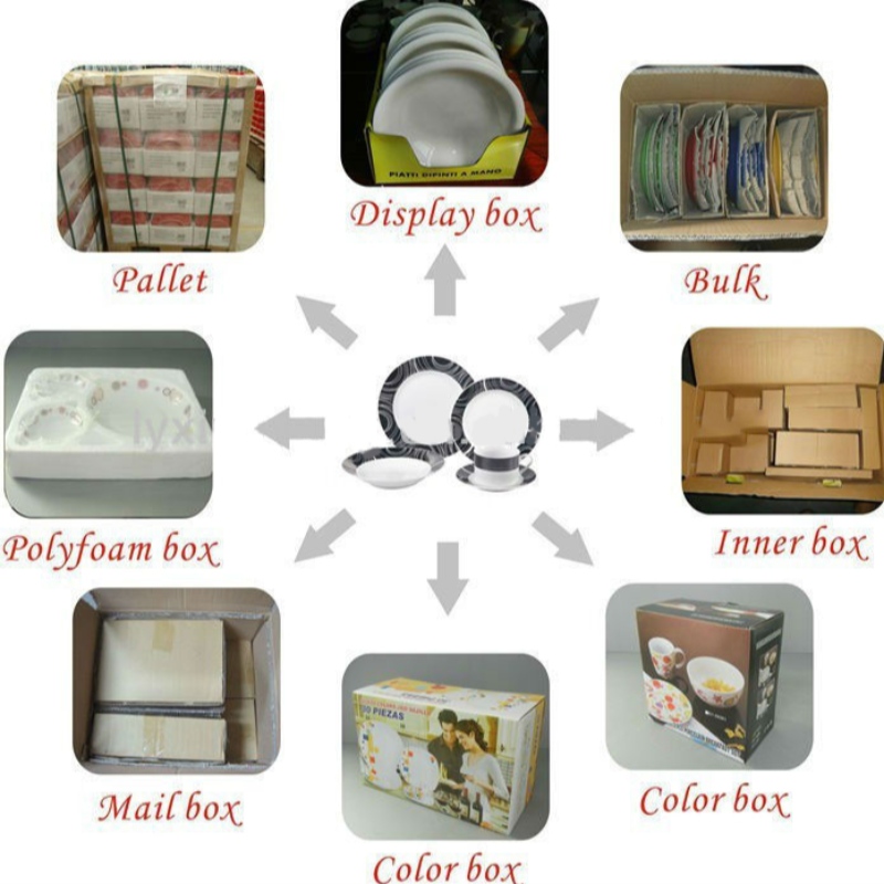 The way of packing ceramic tableware