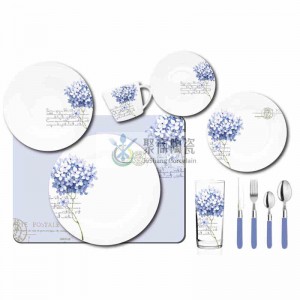 table ware-20piece porcelain dinner set with cut decal