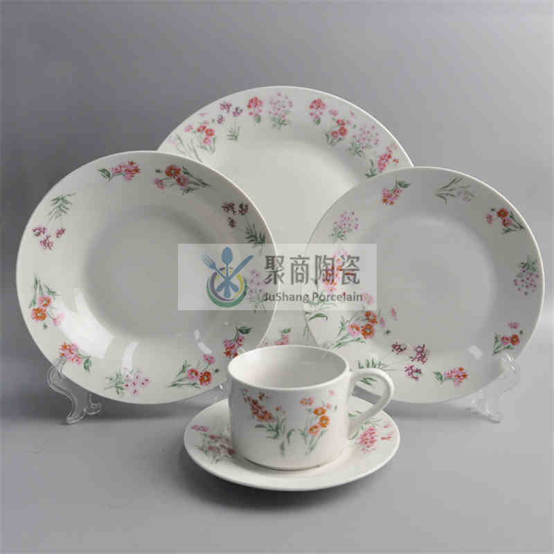 table ware-20piece porcelain dinner set with cut decal